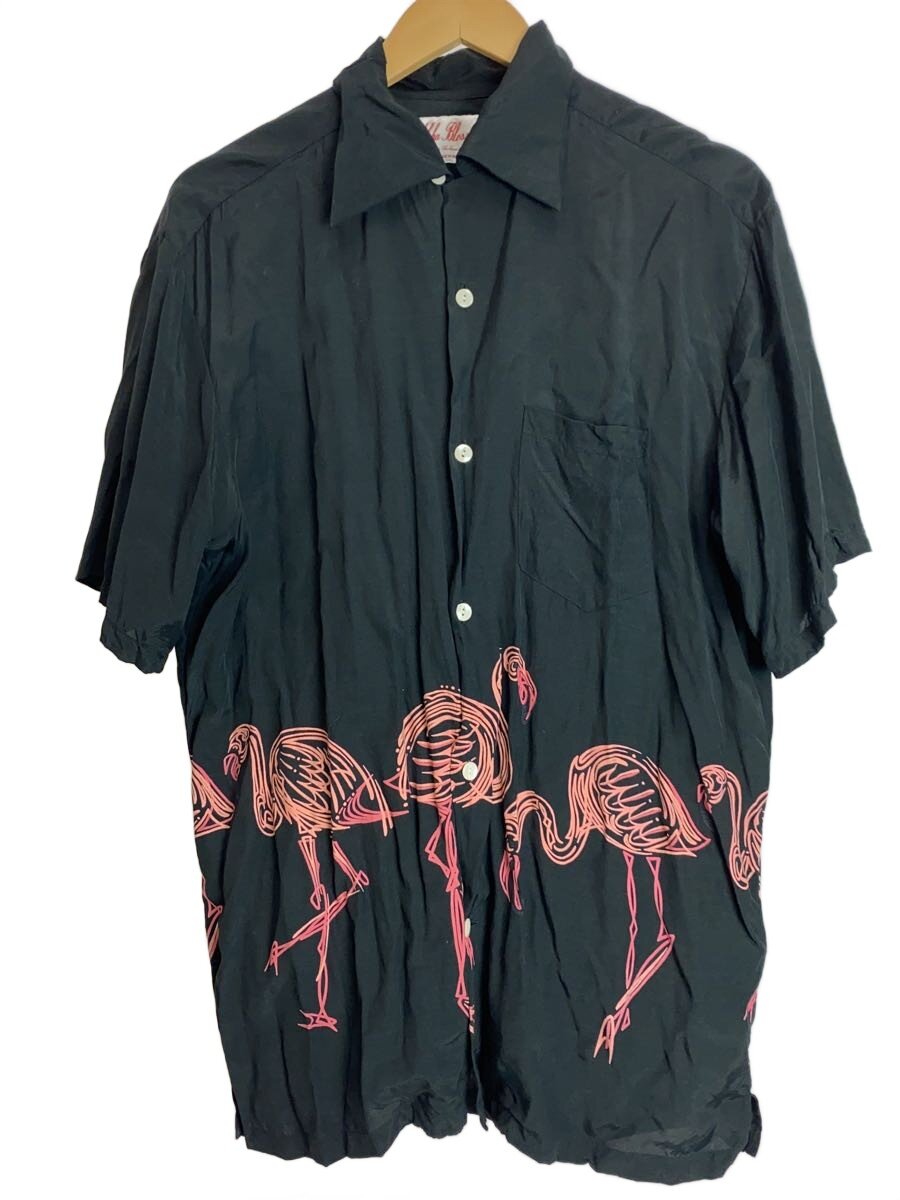 【中古】Aloha Blossom◆半袖プルオーバー/44/人絹/BLK【メンズウェア】