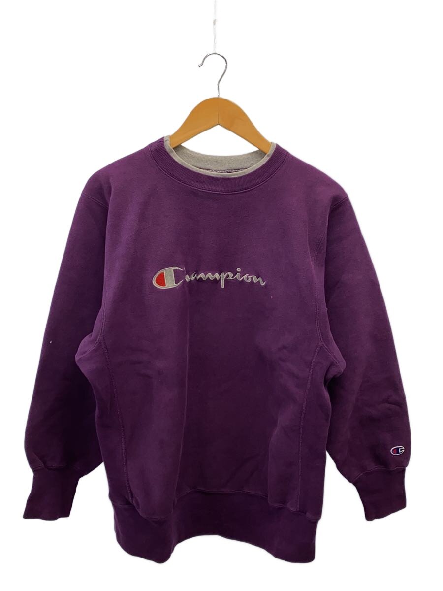 【中古】Champion◆90s/R.W /汗水/L/綿織物/PUP/無地【メンズウェア】