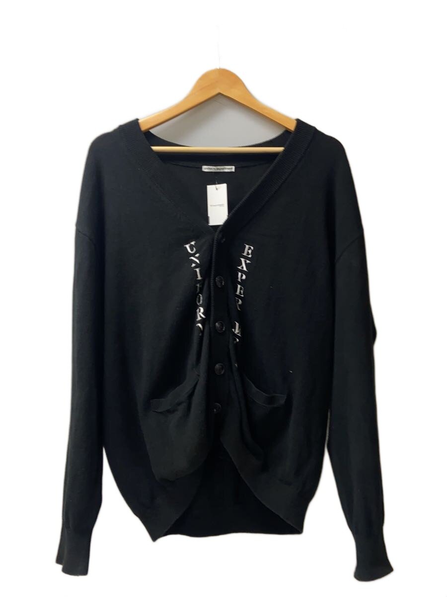 【中古】uniform experiment◆STENCIL LOGO CARDIGAN/3/綿織物/BLK/無地/UE-250063【メンズウェア】