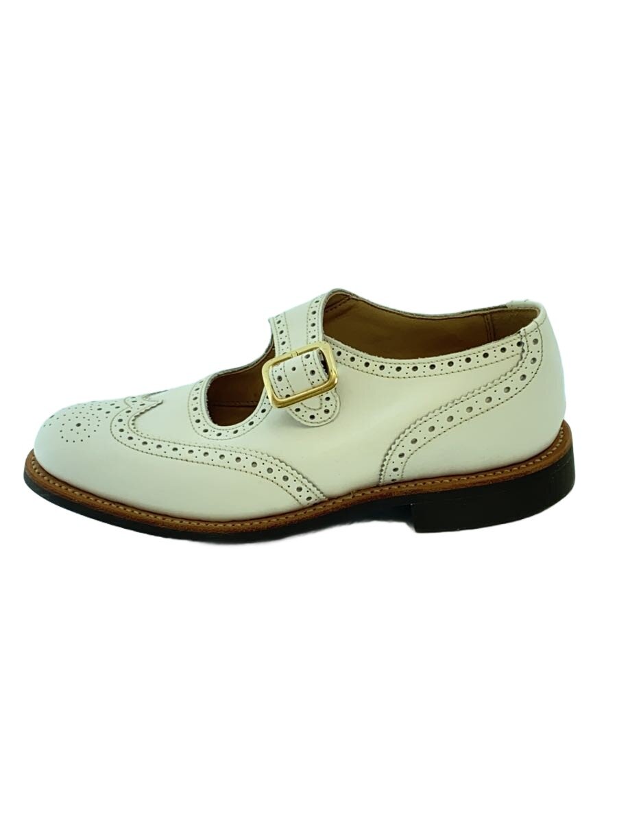 【中古】SANDERS◆お召しものシューズ/UK4/WHT/なめし革/1867M//【シューズ】