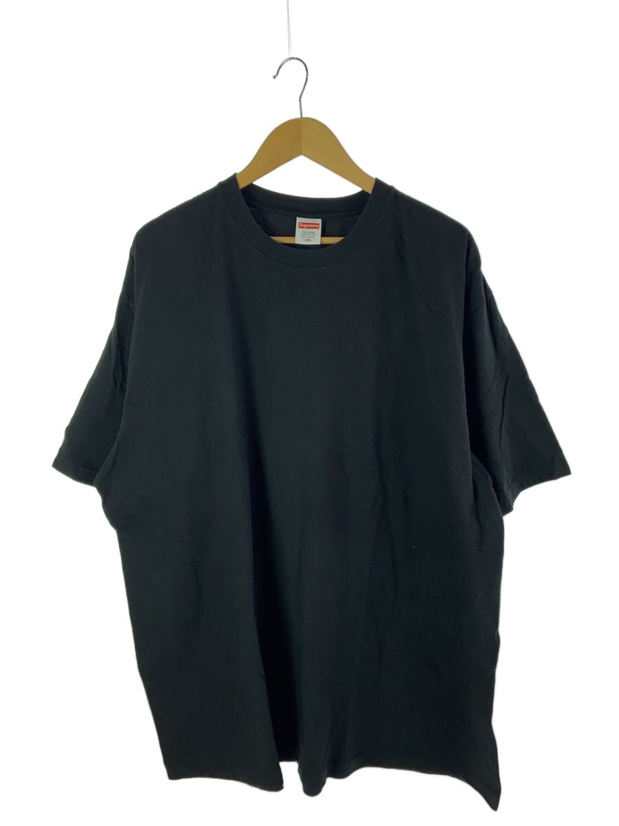 【中古】Supreme◆Tape tee/プルオーバー/XXL/綿織物/BLK【メンズウェア】