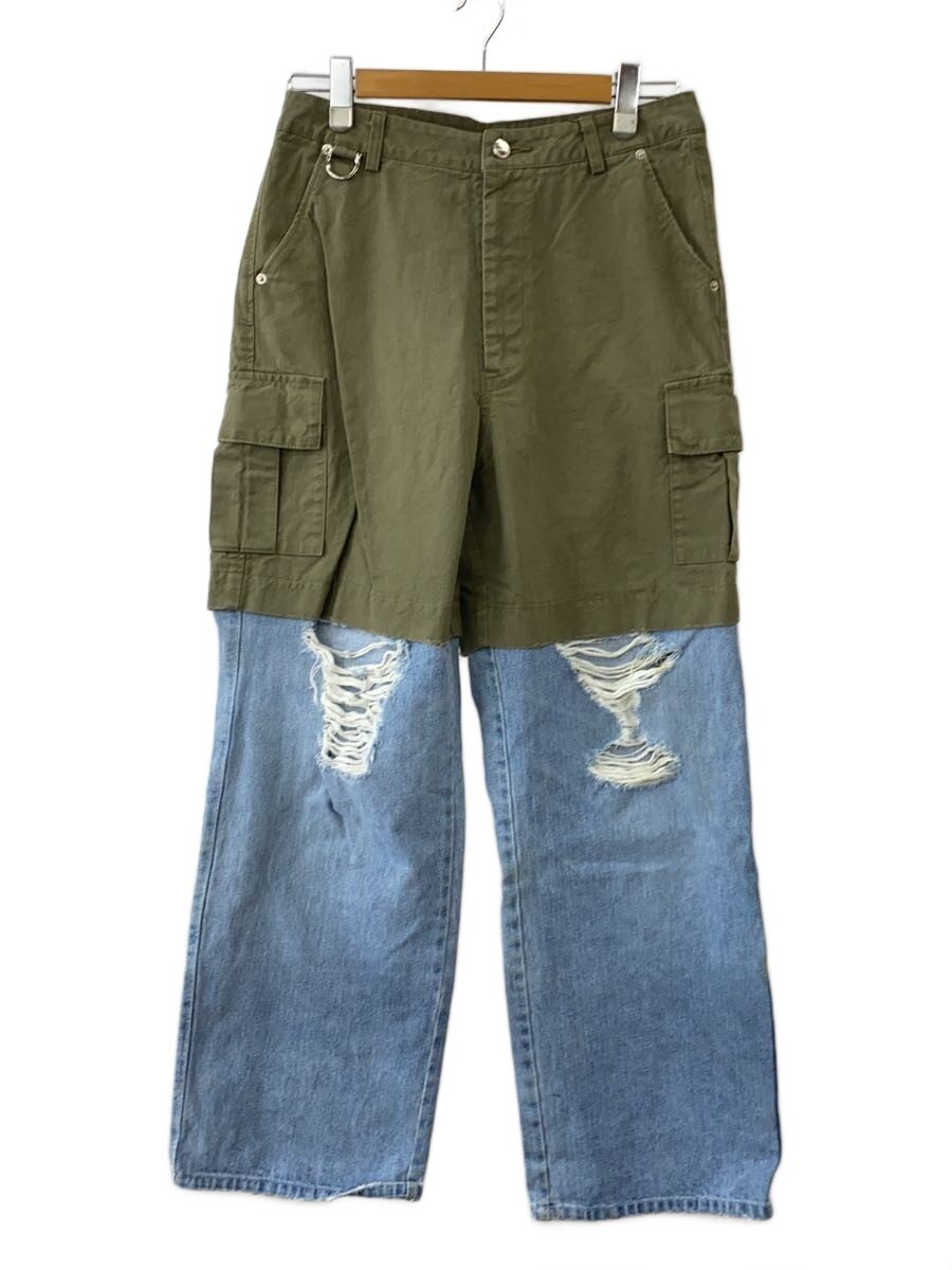 【中古】SKINS◆CARGO DOCKING PANTS/ボトム/切替/1/コットン/GRN/23AW-SK03-05【メンズウェア】｜2ｎｄ STREET 店