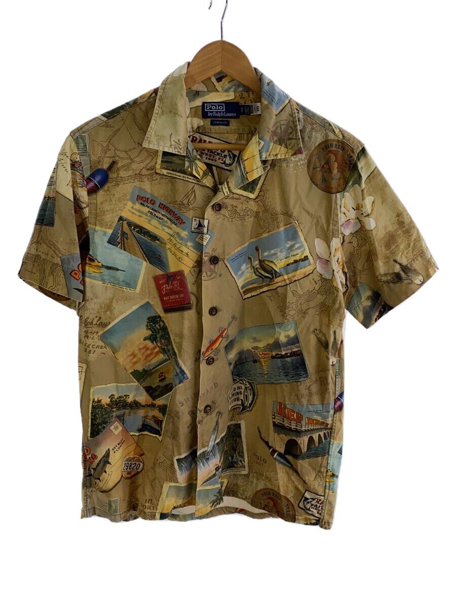 【中古】POLO RALPH LAUREN◆アロハシャツ/S/綿織物/CML//【メンズウェア】