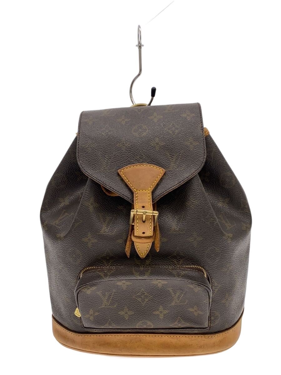 【中古】LOUIS VUITTON◆モン掏摸_モノグラム・帆布/PVC/BRW【御徒面子】