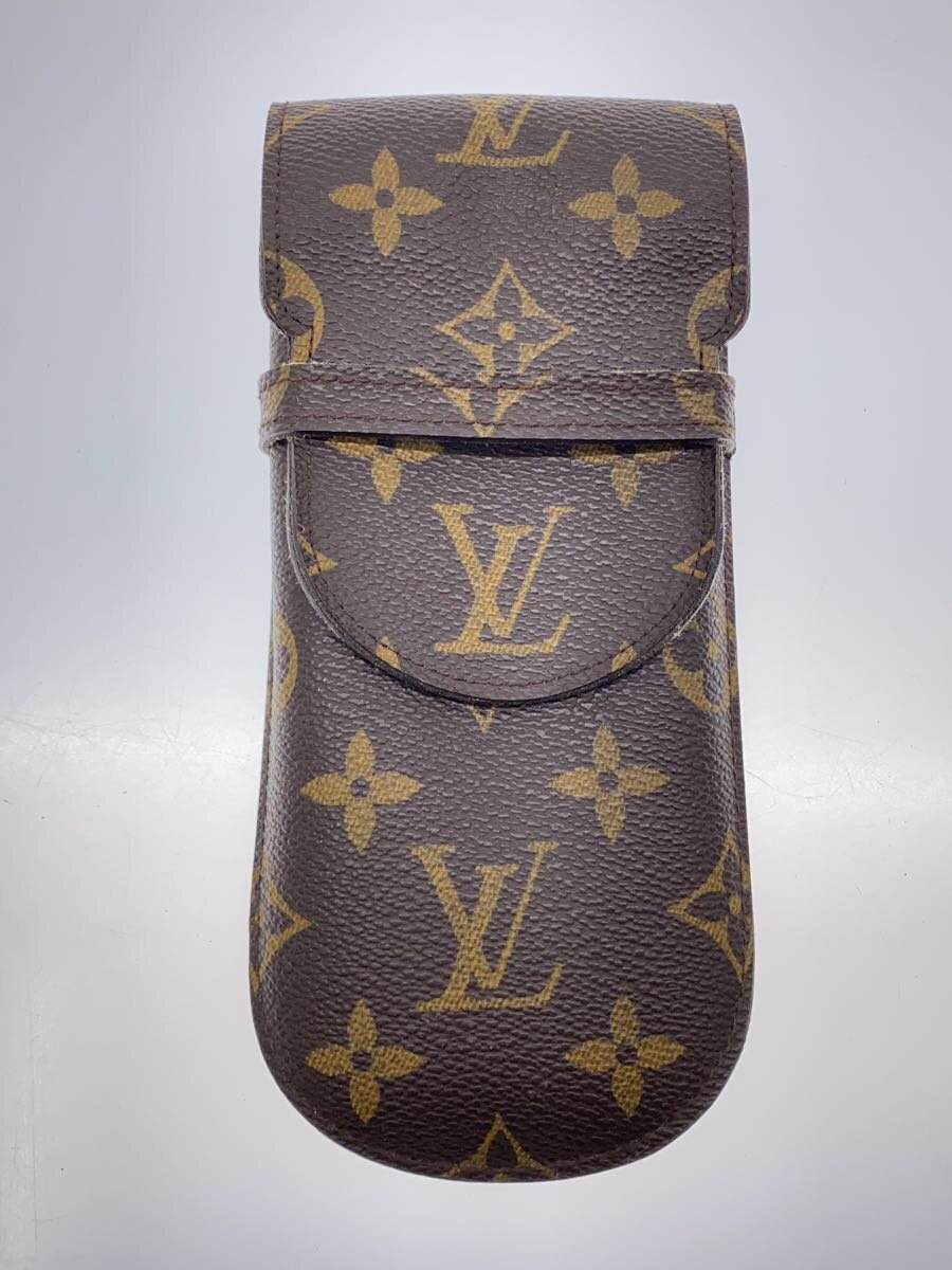 【中古】LOUIS VUITTON◆エテュイ・リュネット・ラバ_モノグラム・帆布_BRW/--/BRW/総柄/メンズ【服飾雑貨他】