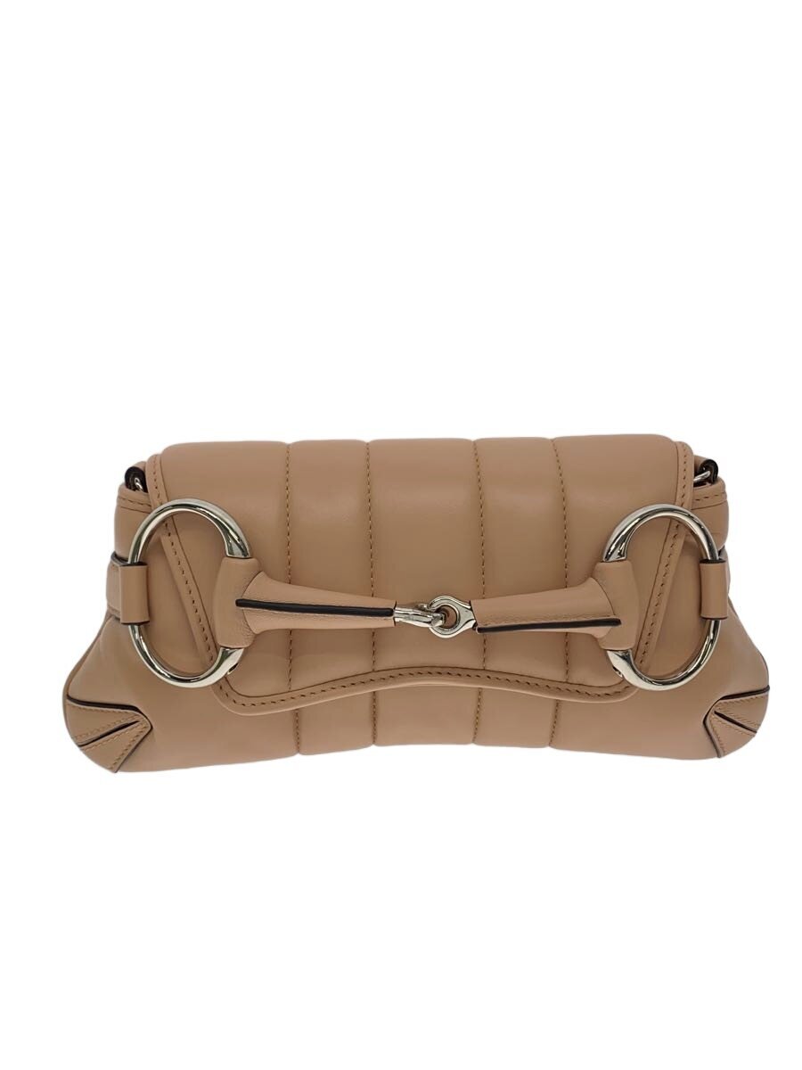 【中古】GUCCI◆導管ビット/スモール/チェーン店ショルダーバッグ/764339/なめし革/PNK【御徒面子】