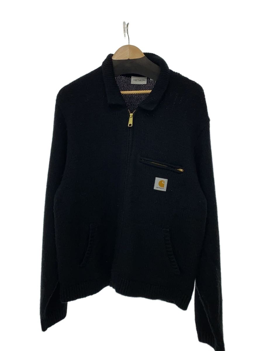 【中古】CARHARTT WIP(WORK IN PROGRESS)◆DETROIT KNIT JACKET/カーディガン(厚手)/L/ウール/BLK/無地【メンズウェア】｜2ｎｄ STREET 店