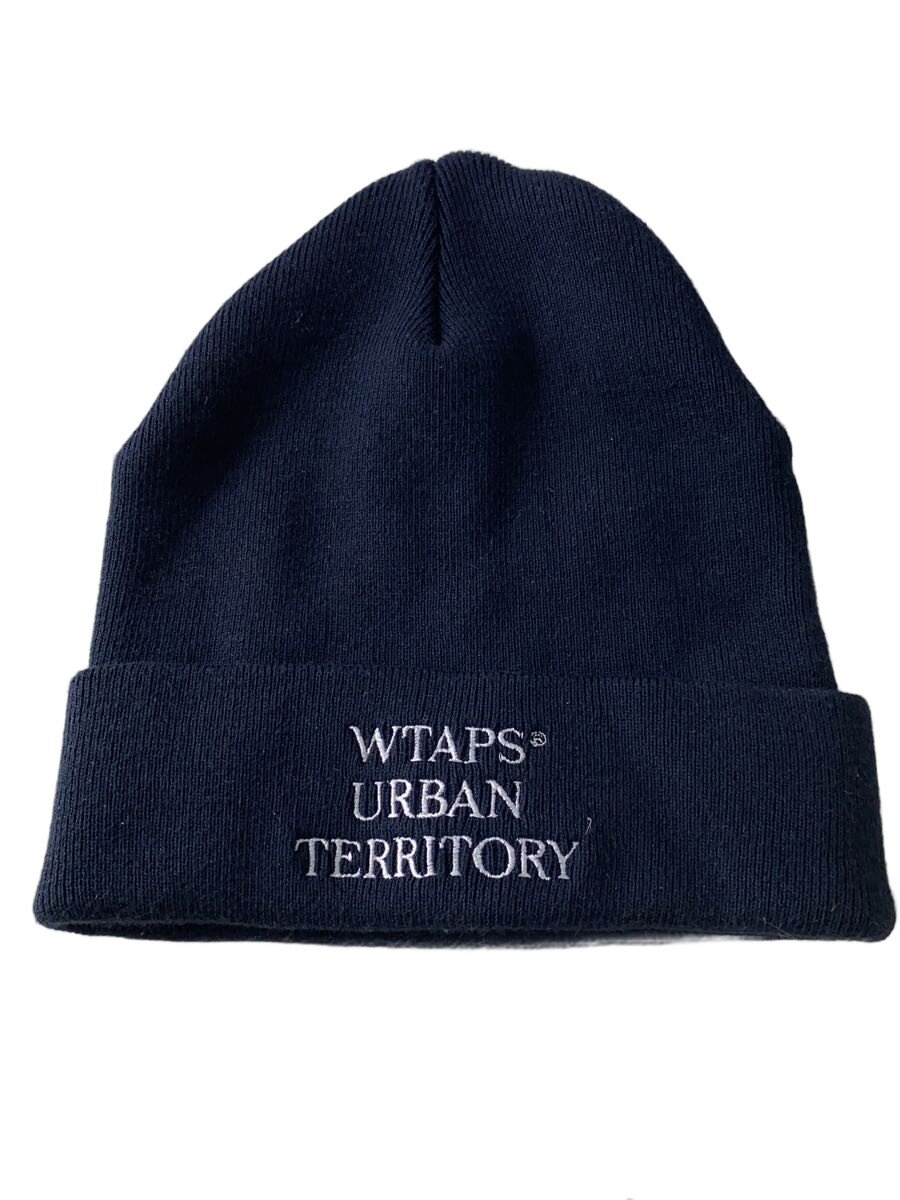 【中古】WTAPS◆編み物旗がしら/--/ポリエステル/NVY/メンズ/231MADT-HT01【服飾雑貨他】