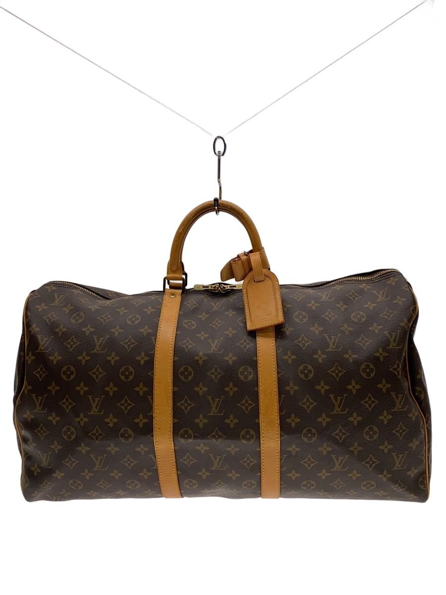 【中古】LOUIS VUITTON◆キーポル55_モノグラム・帆布/PVC/BRW【御徒面子】