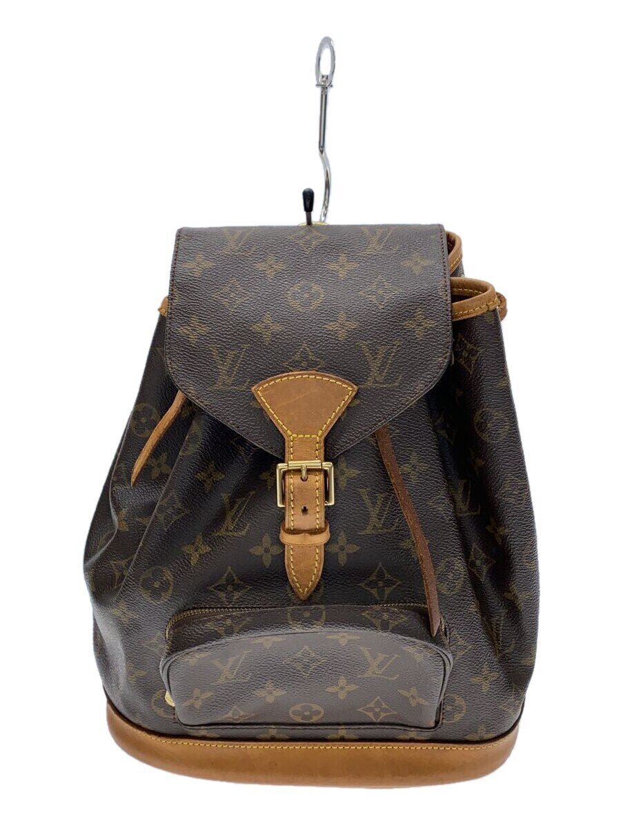 【中古】LOUIS VUITTON◆1)ミニ・モン掏摸_モノグラム・帆布/PVC/BRW【御徒面子】