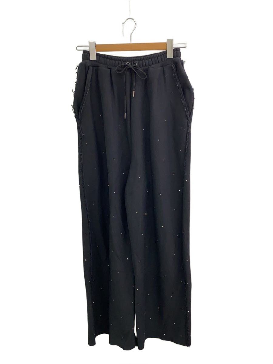 【中古】MAISON SPECIAL◆スウェットパンツ/スパンコール/38/綿織物/BLK/無地/21232465809【レディースお召しもの】