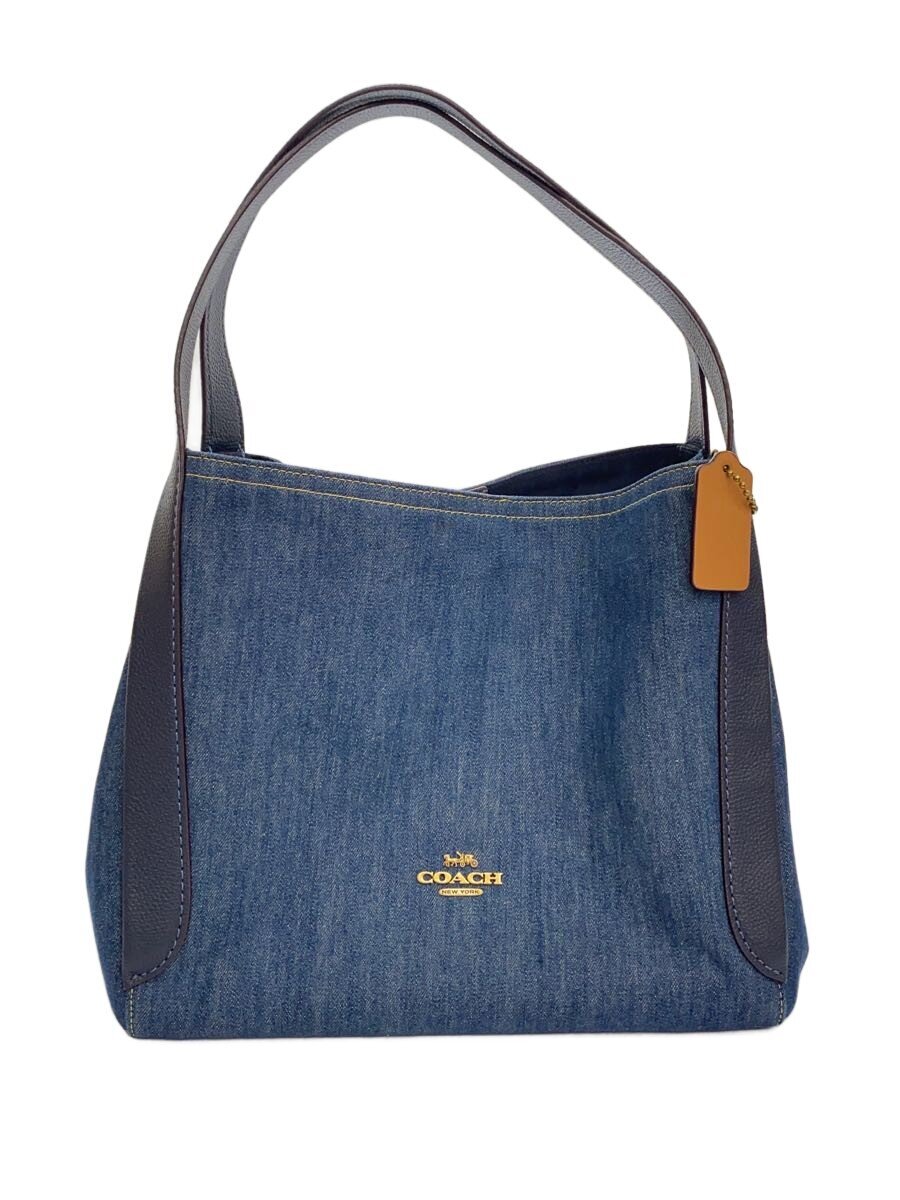 【中古】COACH◆ハンドバック/ジーンズ/NVY/無地/CA834【御徒面子】