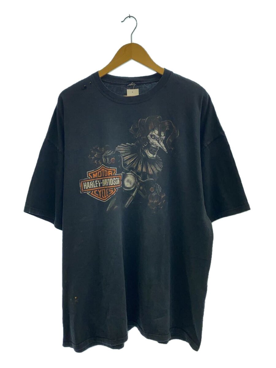 【中古】HARLEY DAVIDSON◆自動二輪車ピエロ/引き舟飛びプルオーバー/--/--/BLK【メンズウェア】