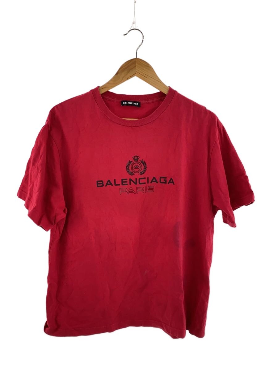 【中古】BALENCIAGA◆カットソー/M/--/RED/無地【レディース御召しもの】