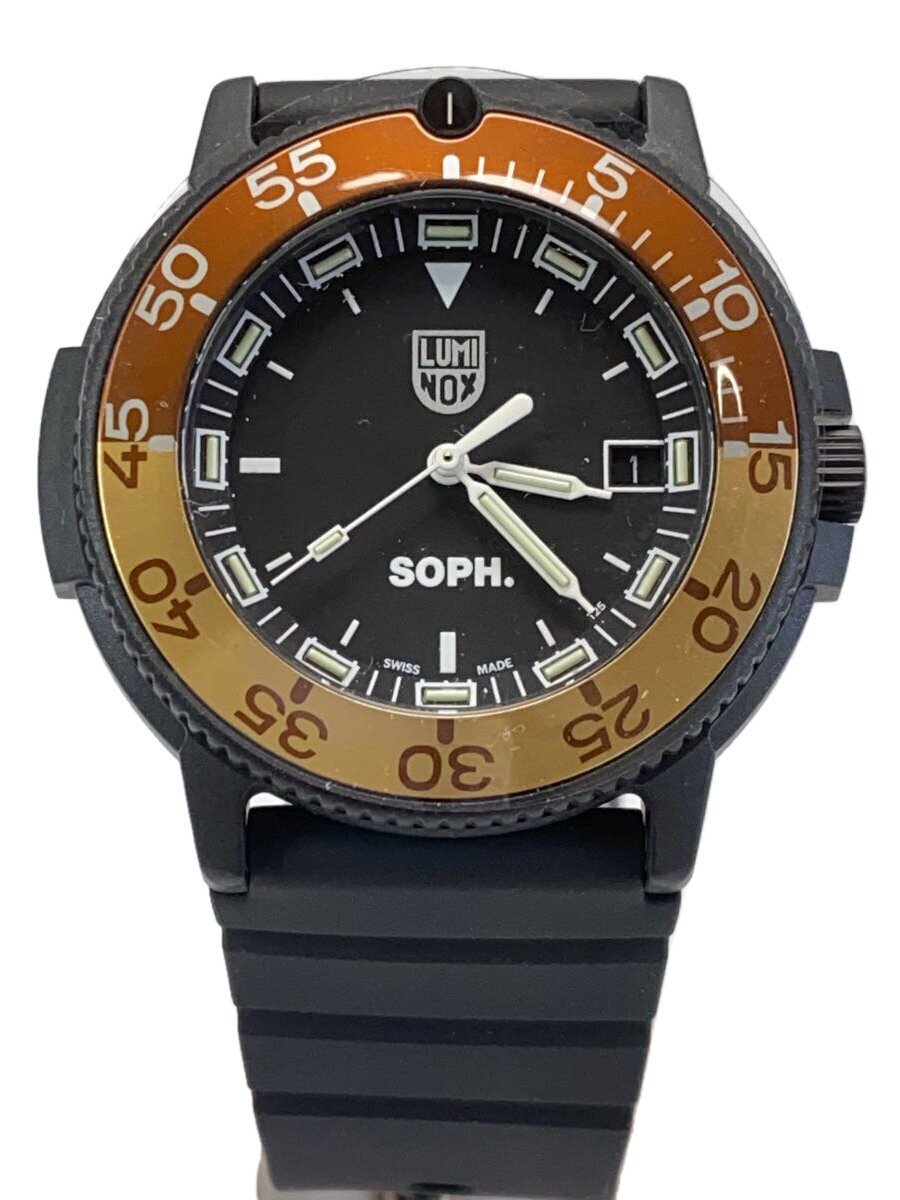 【中古】SOPHNET.◆石英ウォッチ/アナログ/思われ人/BLK/BLK/SOPH-250094【服飾雑貨他】