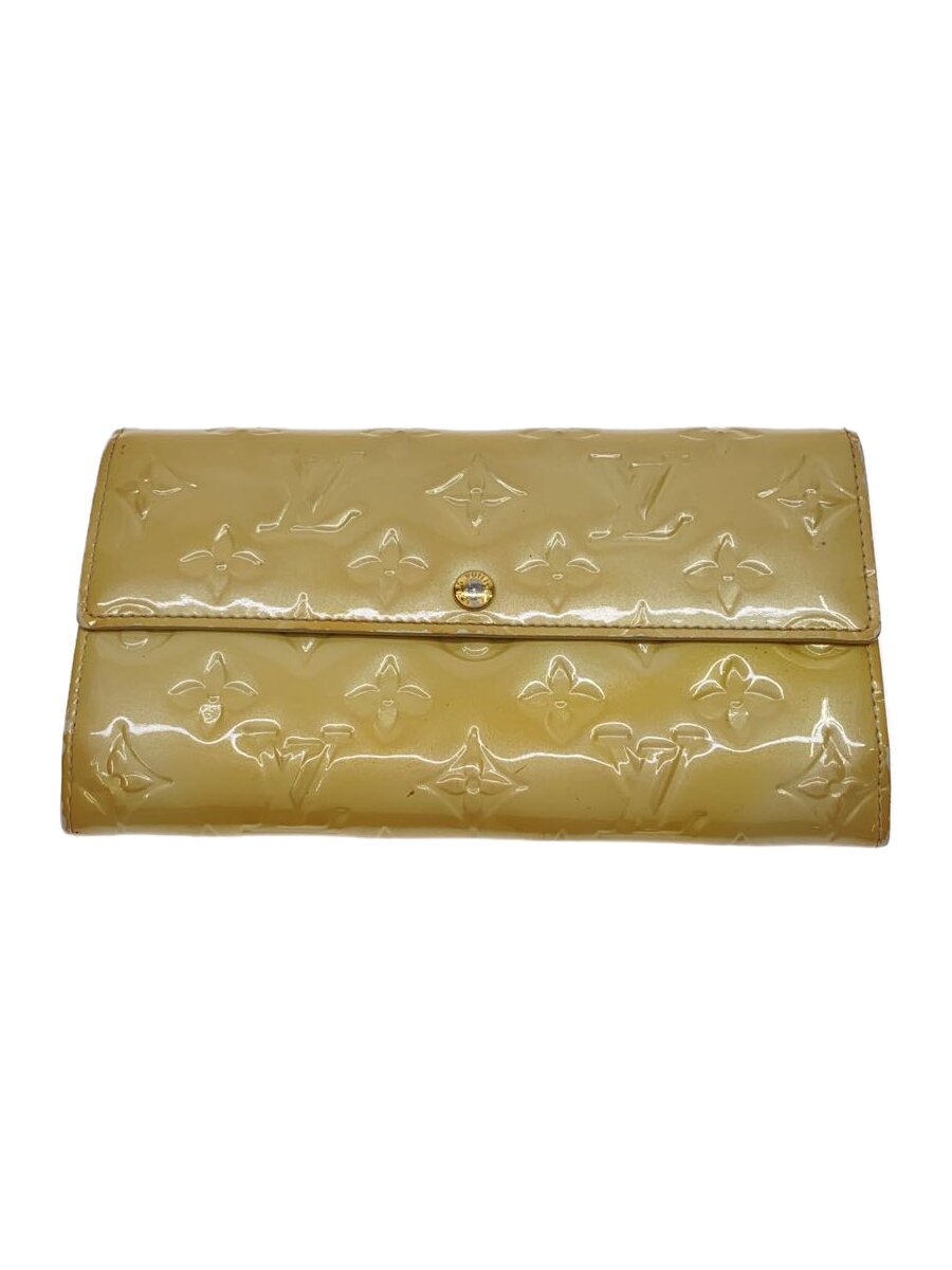 【中古】LOUIS VUITTON◆ポルト・フォイユ・サラ_モノグラム・ヴェルニ_PNK/エナメル/PNK/レディース【服飾雑貨他】