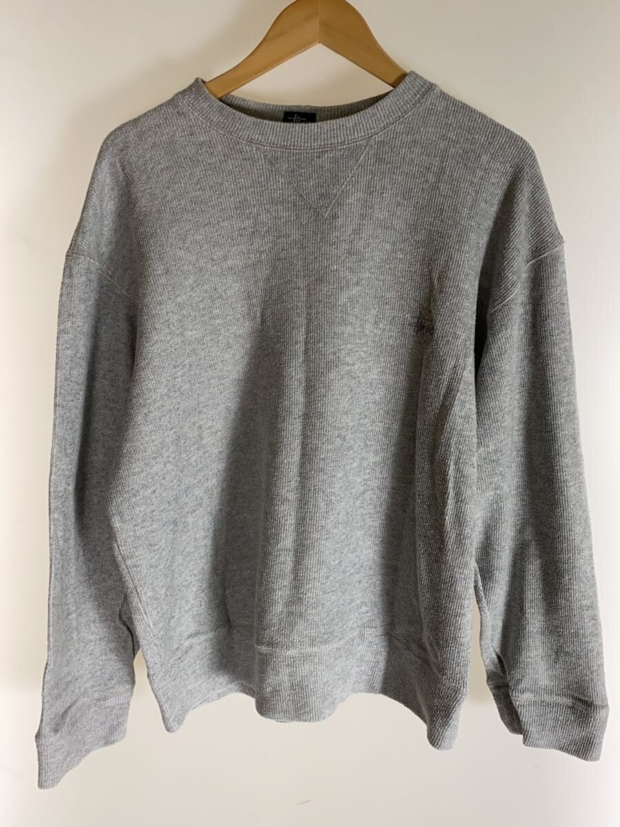 【中古】STUSSY◆流汗/M/綿織物/GRY/USA製/90s/毛玉有【メンズウェア】