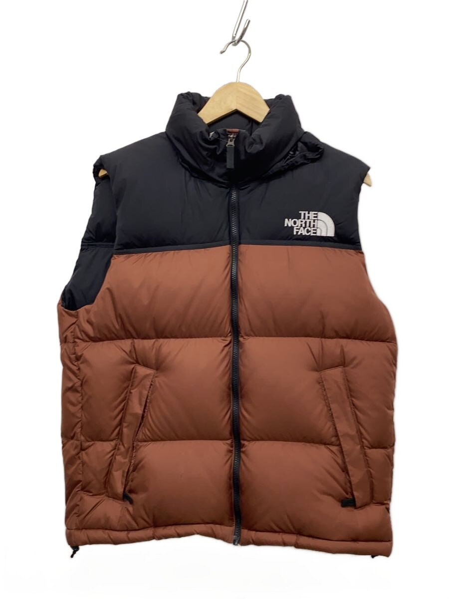 【中古】THE NORTH FACE◆NUPTSE VEST_ヌプシベスト/M/ナイロン/BRD【メンズウェア】