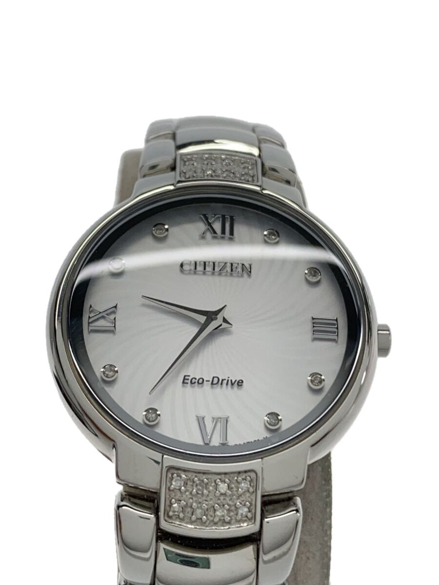【中古】CITIZEN◆ソーラーウオッチ/アナログ/ステンレス鋼/SLV/SLV/8023-s105919【服飾雑貨他】
