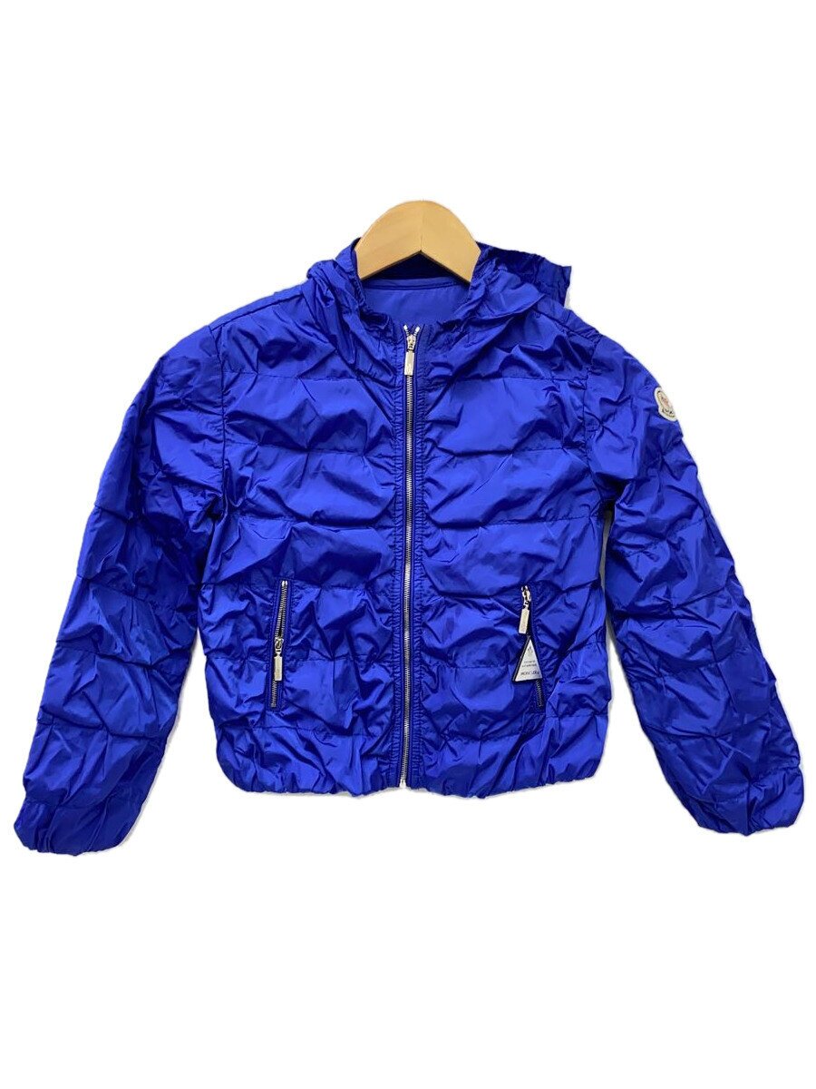 【中古】MONCLER◆上衣/120珊/ナイロン/BLU/無地【キッズ】