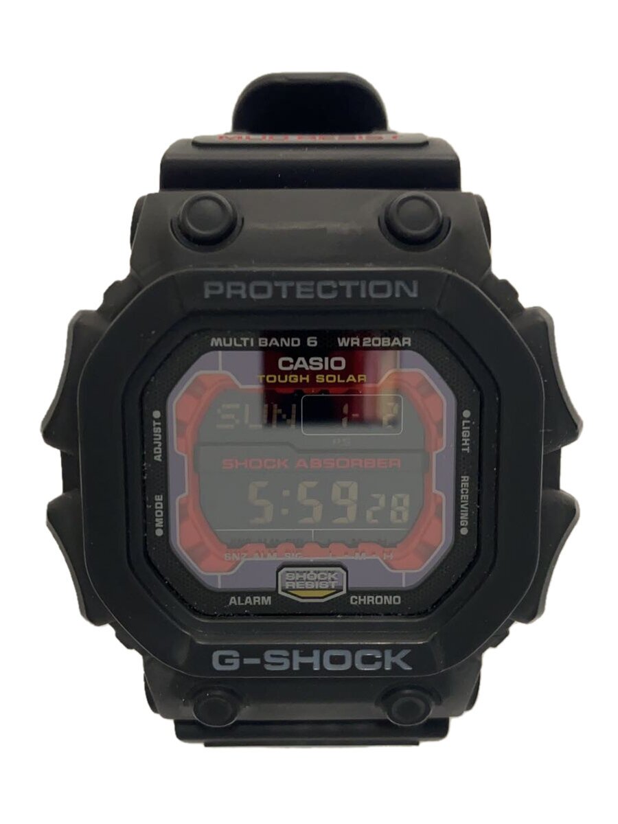 【中古】CASIO◆ソーラーウオッチ/デジタル/天然ゴム/黒いこと/黒いこと/GXW-56-1AJF//【服飾雑貨他】