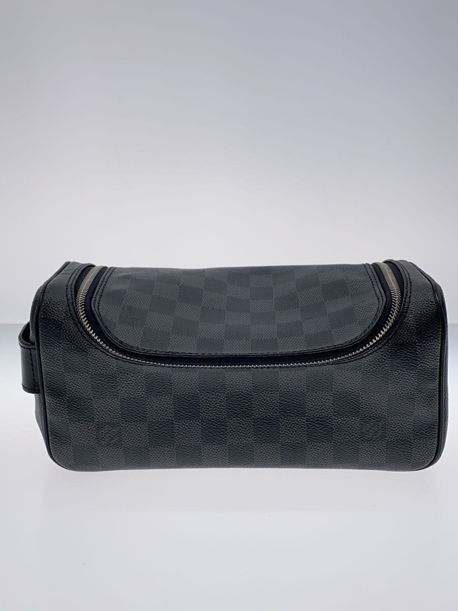 【中古】LOUIS VUITTON◆トワレ・合切袋_ダミエ・グラフィット/PVC/BLK【御徒面子】