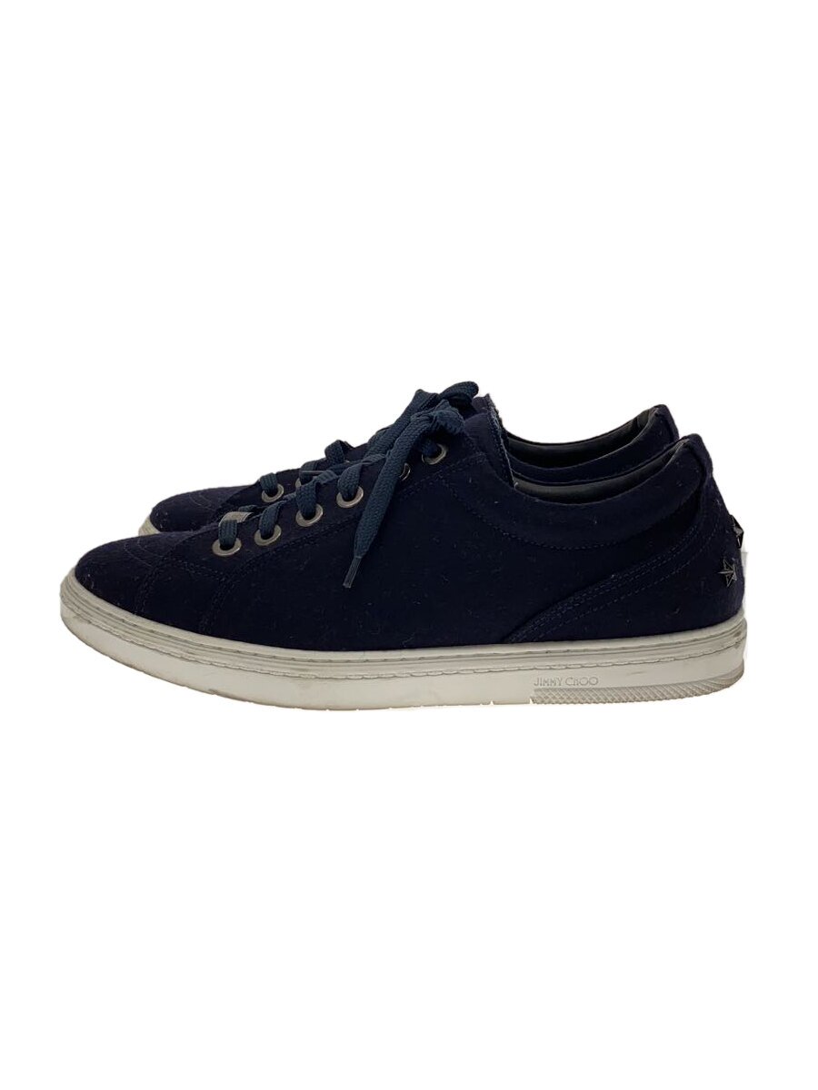 【中古】JIMMY CHOO◆ローカットスニーカー/42/NVY/ウール【シューズ】|2nd STREET 店