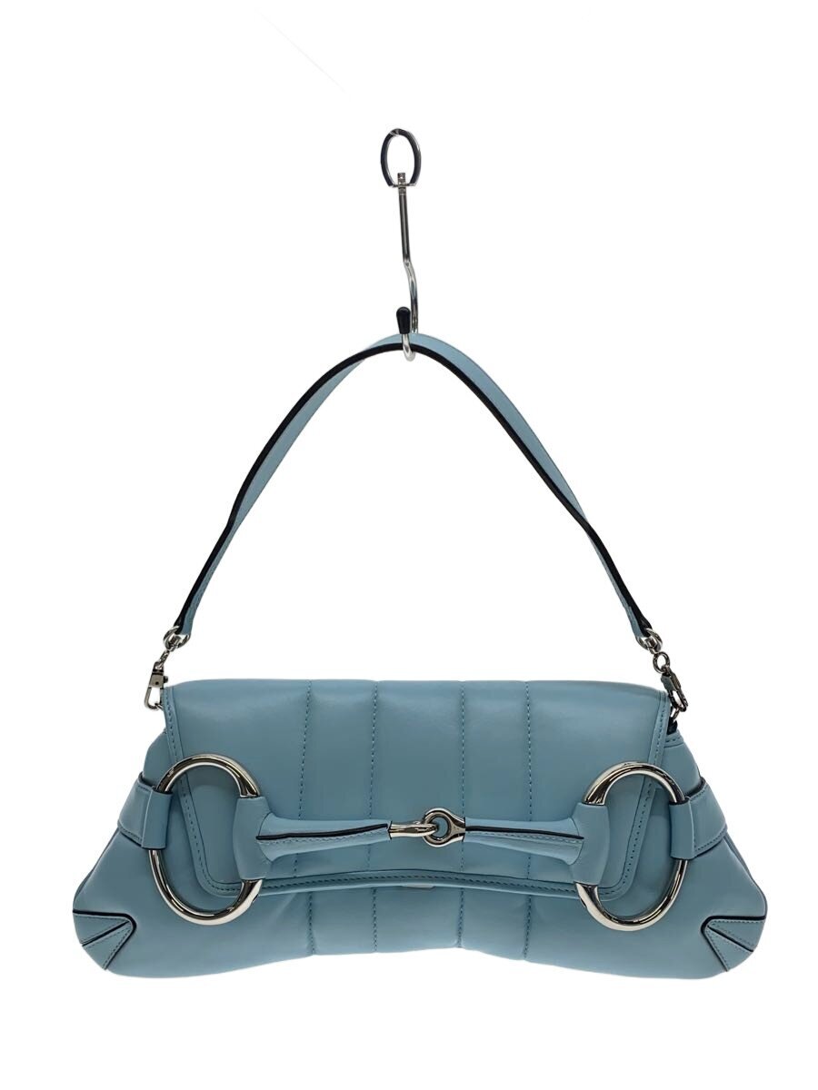 【中古】GUCCI◆ショルダーバッグ/なめし革/BLU/764255【御徒面子】