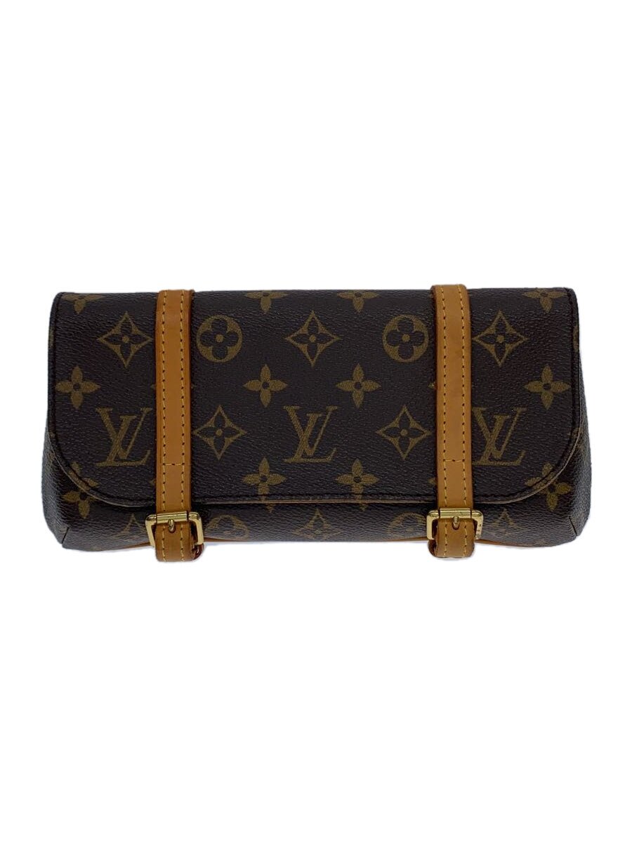 【中古】LOUIS VUITTON◆ポシェット・マレル_モノグラム・帆布/PVC/BRW【御徒面子】