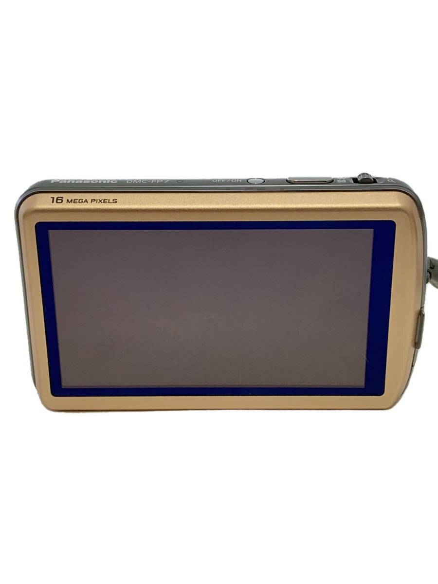 【中古】Panasonic◆デジタルカメラ/LUMIX DMC-FP7-N [ゴールド]【家電・ビジュアル・オーディオ】