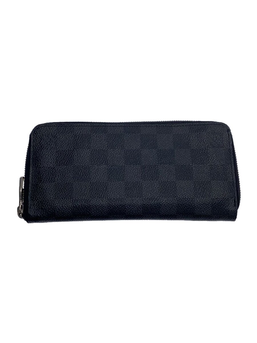 【中古】LOUIS VUITTON◆ジッピー・ウォレット・ヴェルティカル_ダミエ・グラフィット_BLK/PVC/BLK/メンズ【服飾雑貨他】