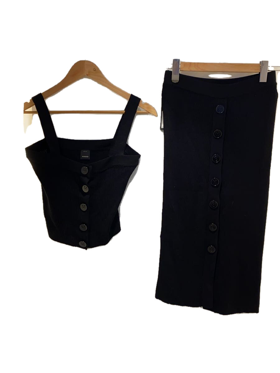 【中古】PINKO◆セットアップ/L/人絹/黒いこと/無地/Y65WZ99//【レディース御召しもの】