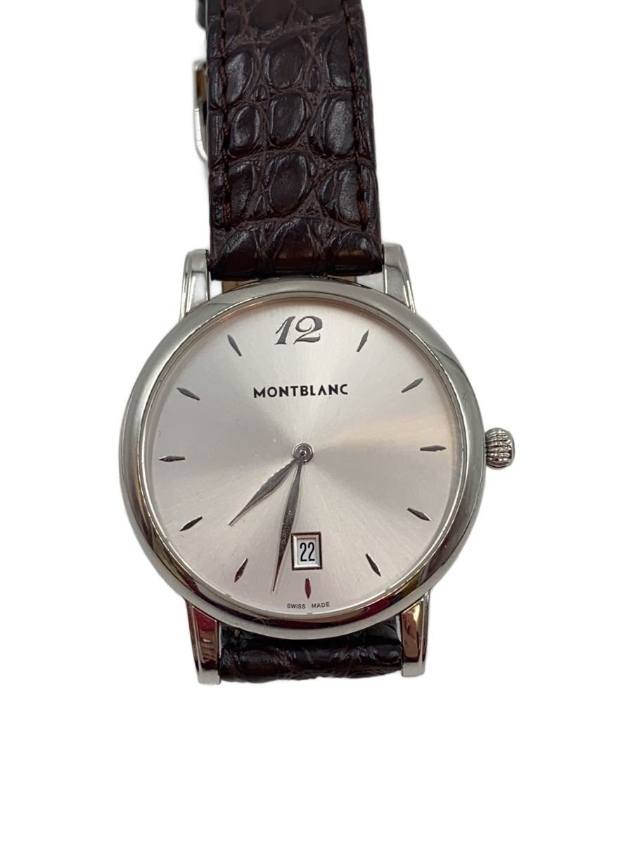 【中古】MONTBLANC◆腕時計/アナログ/レザー/SLV/BRW/SS/7239-PLBD3TMJ/108770【服飾雑貨他】｜2ｎｄ STREET 店
