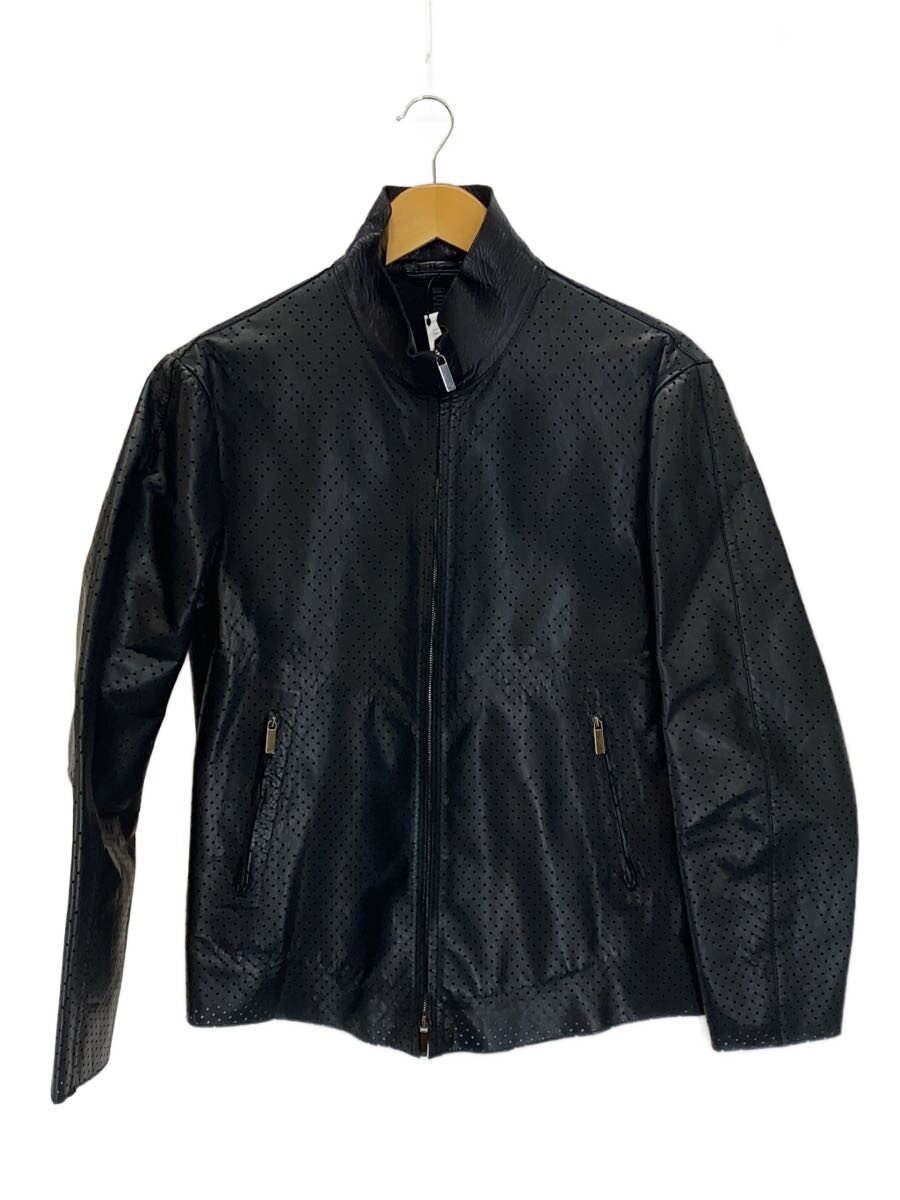 【中古】EMPORIO ARMANI◆レザージャケット・ブルゾン/50/レザー/BLK/n1b05p【メンズウェア】｜2ｎｄ STREET 店