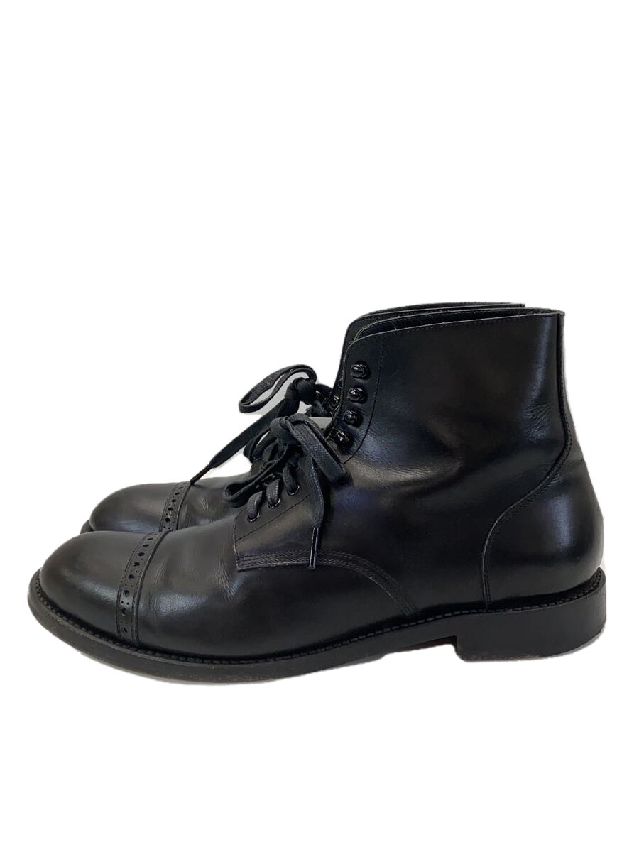 【中古】RAINMAKER KYOTO◆引っ切り無い手当て/レースアップブーツ/27糎/BLK/なめし革【シューズ】