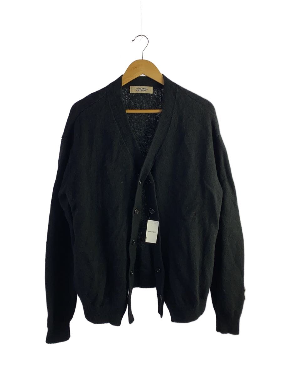 【中古】71 MICHAEL◆ジレー(朦々たる)/L/羊毛/BLK/KC233K016/DEFORMED CARDIGAN【メンズウェア】