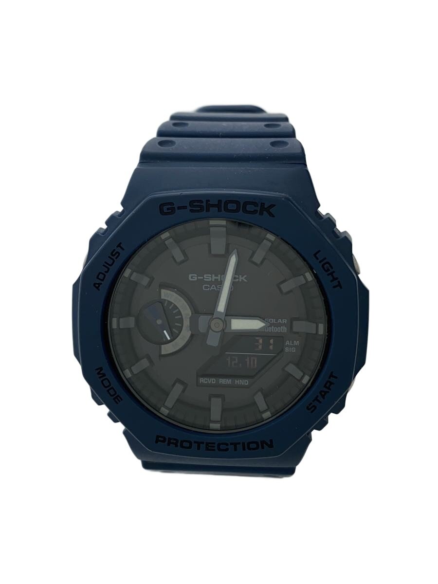 【中古】CASIO◆ソーラーウオッチ_G-SHOCK/デジアナ/BLU【服飾雑貨他】