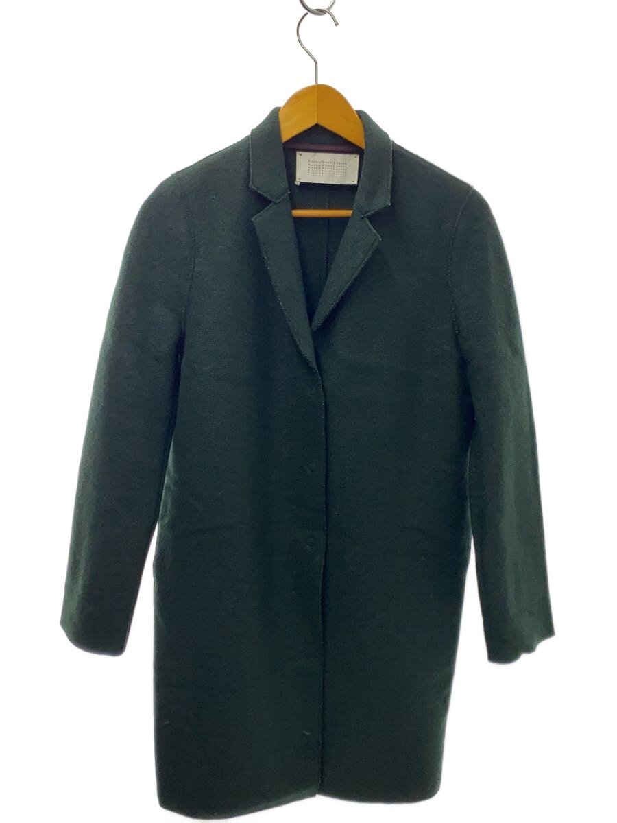 【中古】HARRIS WHARF LONDON◆厚地の外套/40/羊毛/GRN【レディース御召しもの】
