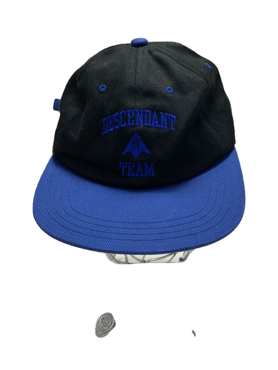 【中古】DESCENDANT◆24AW/TEAM 6PANEL CAP/鳥打ち帽/FREE/綿織物/BLU/メンズ//【服飾雑貨他】