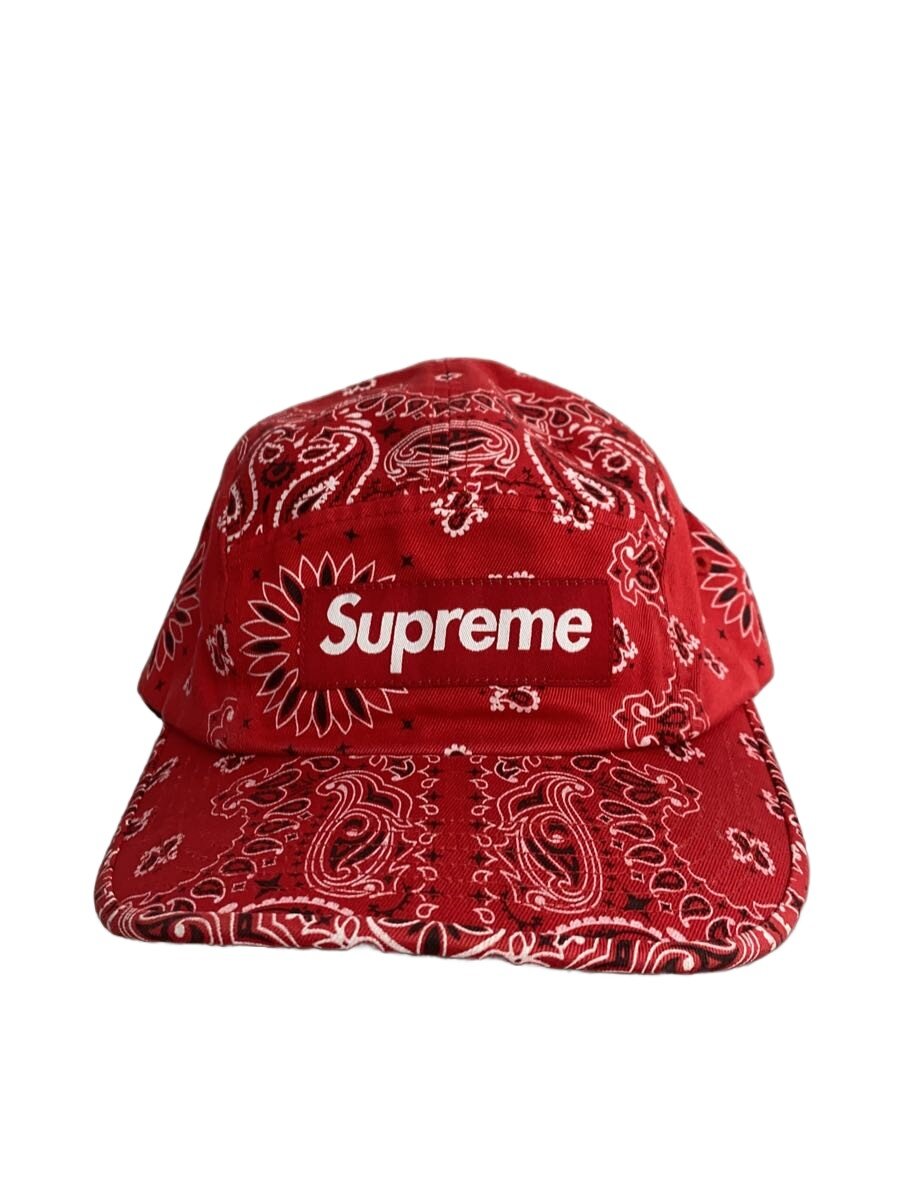 【中古】Supreme◆鳥打ち帽/FREE/綿織物/赤いこと/ペーズリー/メンズ【服飾雑貨他】