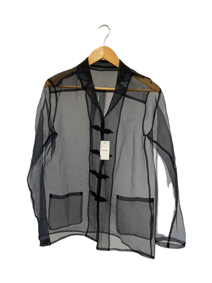【中古】FUMIE\u003dTANAKA◆オーガンジーチャイナブラウス/シアー//長袖トップ/--/ポリエステル/BLK//【レディース御召しもの】