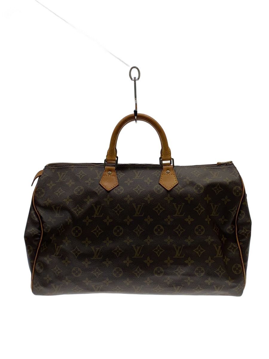 【中古】LOUIS VUITTON◆1)スピーディ40_モノグラム・帆布/PVC/BRW【御徒面子】