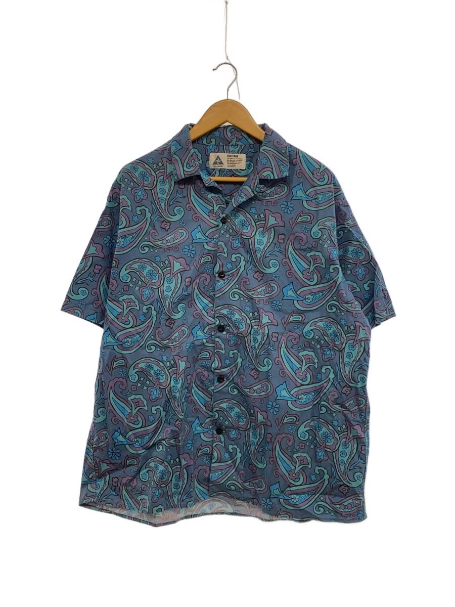 【中古】CHALLENGER◆半袖プルオーバー/XL/綿織物/BLU/ペーズリー/CLG-SH024-004【メンズウェア】