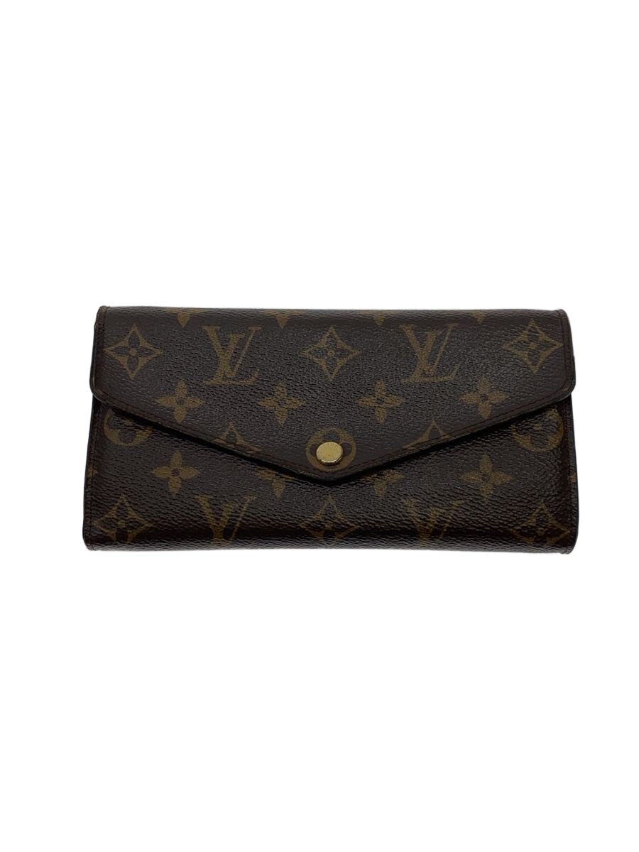 【中古】LOUIS VUITTON◆2)ポルト・フォイユ・サラ_モノグラム・帆布_フューシャ/PVC/BRW/レディース//【服飾雑貨他】