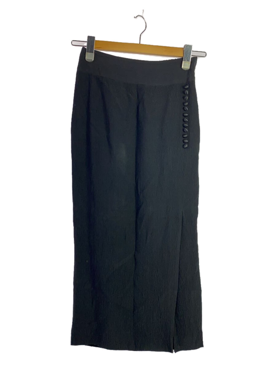 【中古】mame kurogouchi◆ロングスコート/1/地絹/黒いこと/無地/MM18SS-SK067【レディース御召しもの】