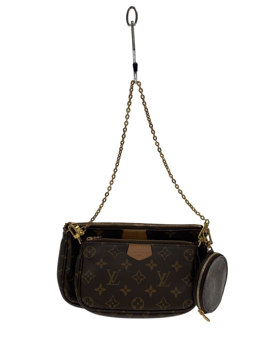 【中古】LOUIS VUITTON◆ミュルティ・ポシェット・アクセソワール/ショルダーバック/M44813/モノグラム/カーキ/PVC/BRW/LV【御徒面子】