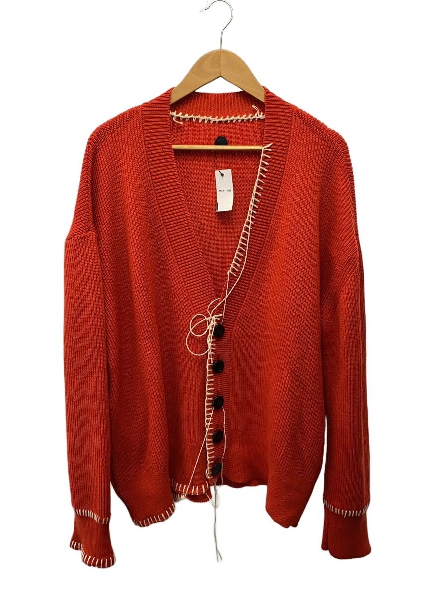 【中古】OUAT◆24SS OFFICE CARDIGAN/ジレー/2/ポリエステル/オレンジ色/0007026CD//【メンズウェア】