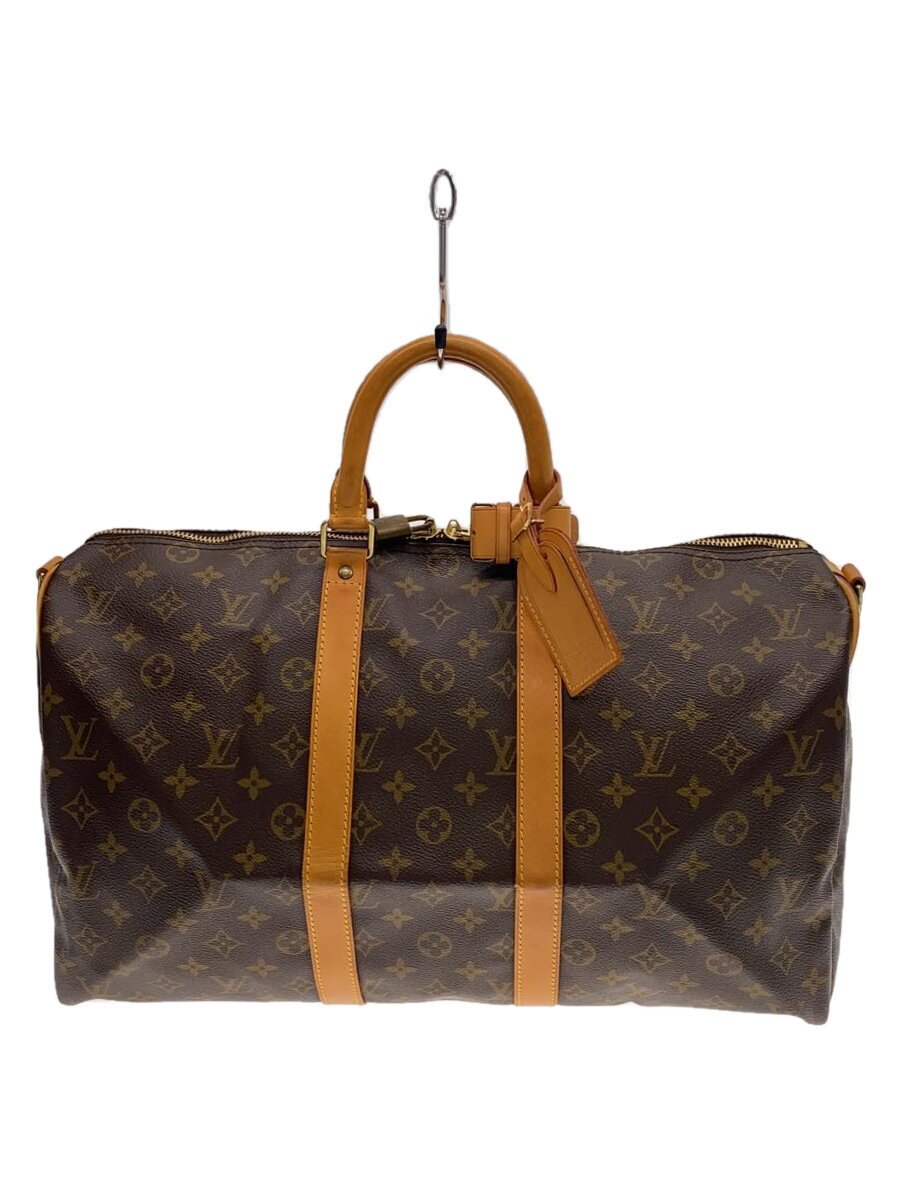 【中古】LOUIS VUITTON◆キーポル45_モノグラム・帆布_BRW/PVC/BRW【御徒面子】