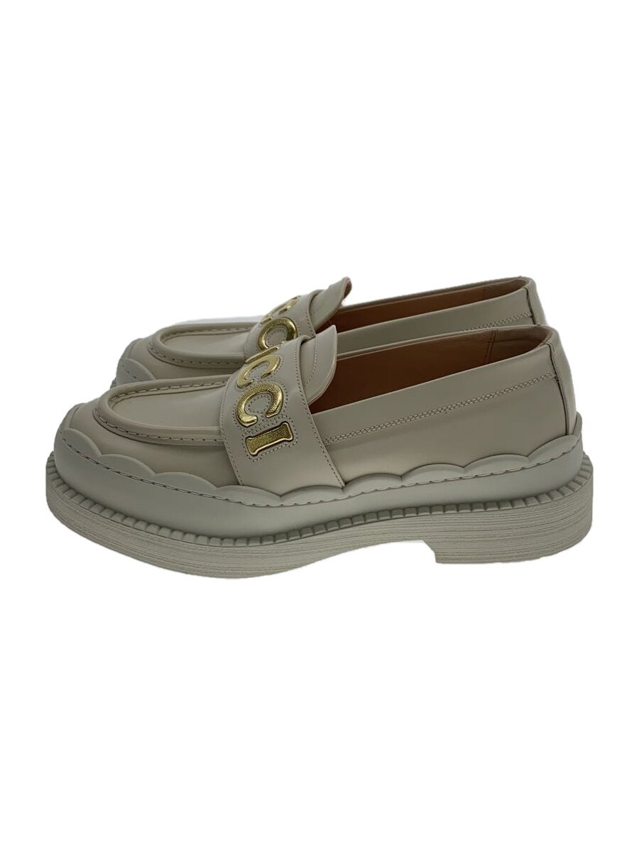 【中古】GUCCI◆置き目毛皮/38.5/WHT/なめし革/752854【シューズ】