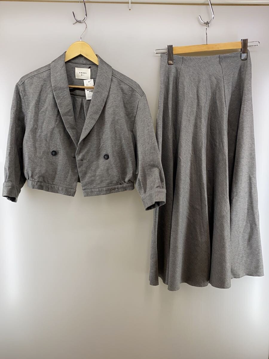 【中古】AMERI◆セットアップ/S/人絹/GRY/無地/01220530290【レディースお召しもの】